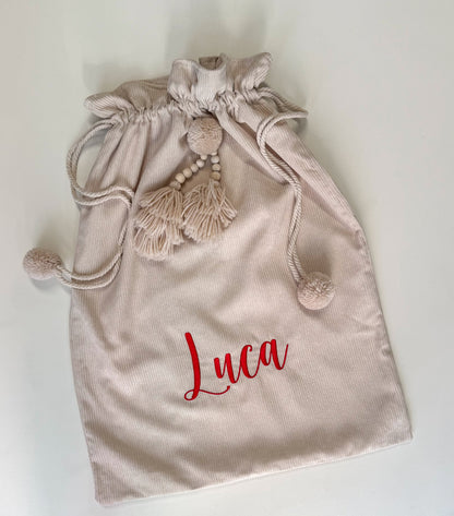 CORDUROY SANTA SACK | GOLDEN
