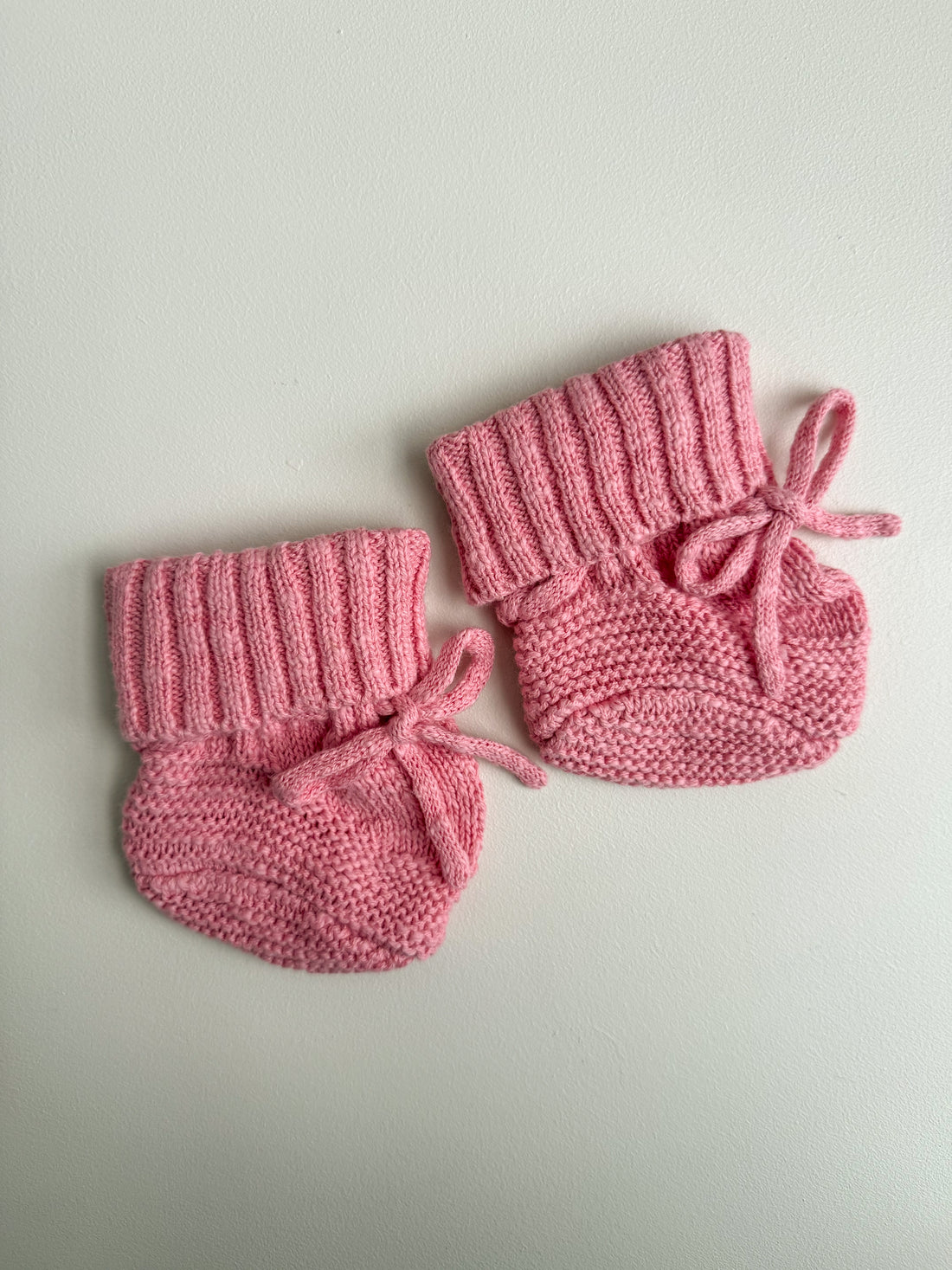 TEXTURED COTTON BOOTIES | BALLET PINK