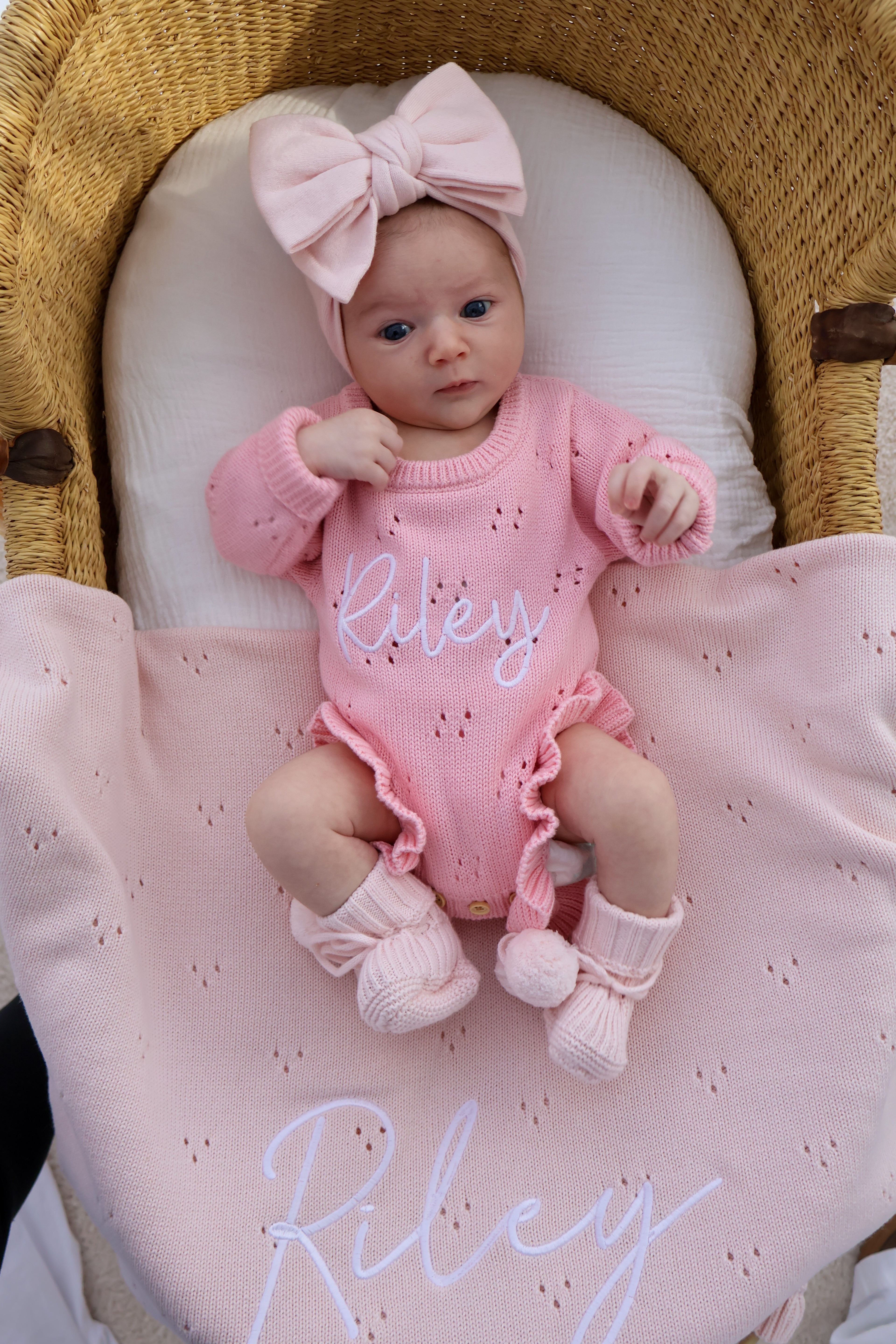 POINTELLE FRILL ROMPER - BUBBLEGUM PINK