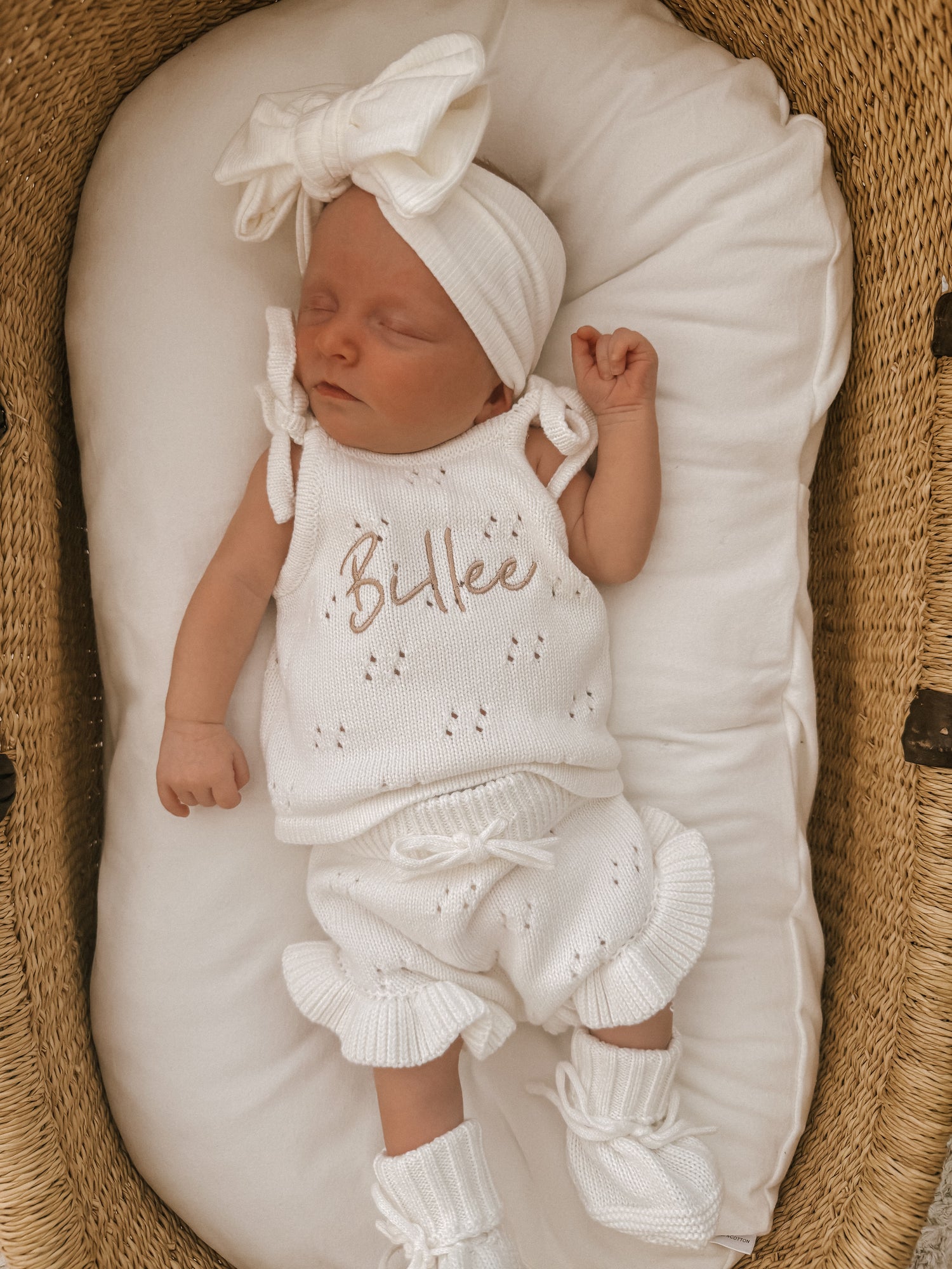 POINTELLE FRILL SET | MILK