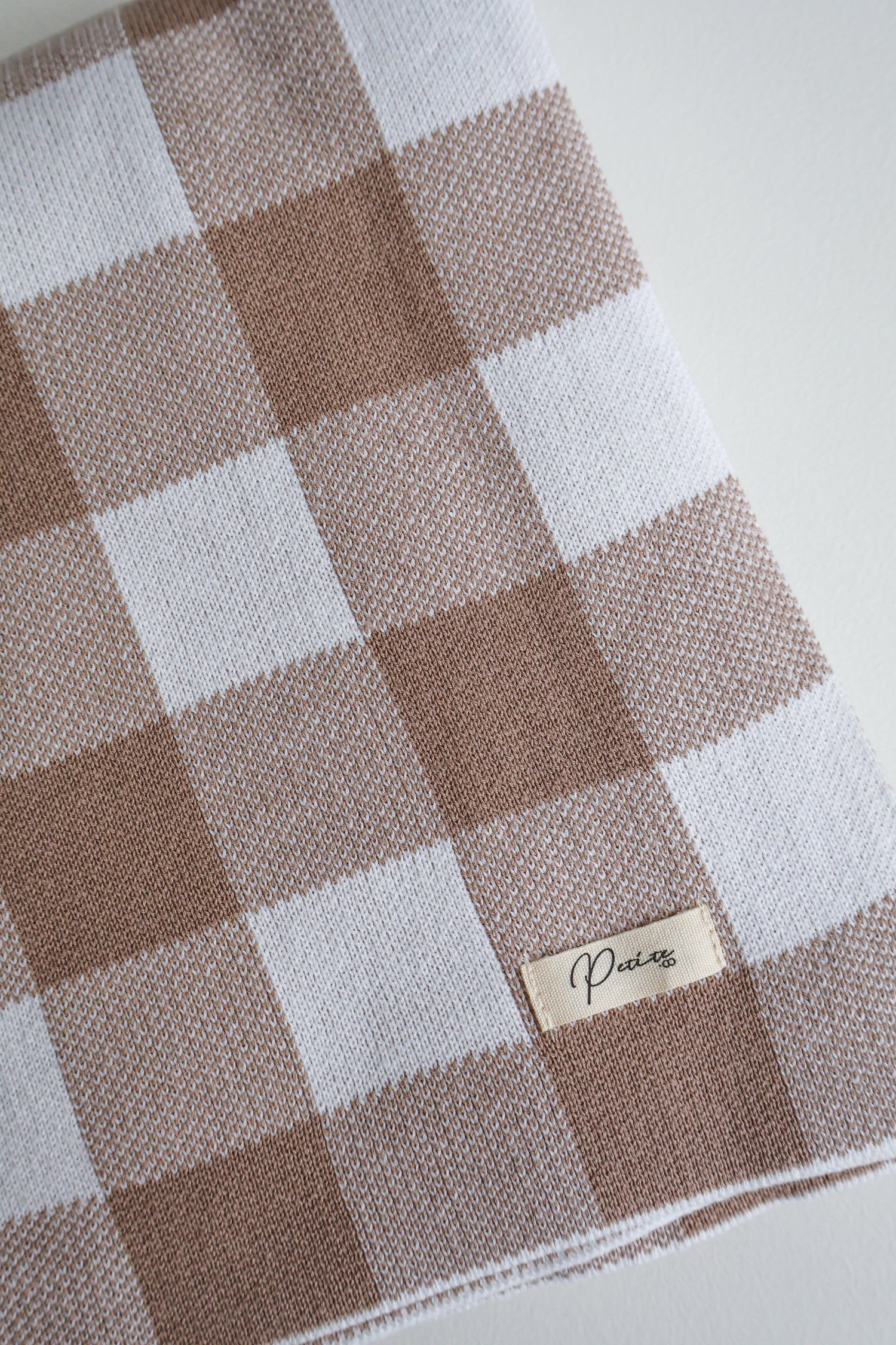GINGHAM BLANKET | TEDDY BROWN