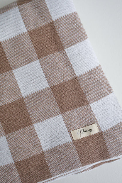 GINGHAM BLANKET | TEDDY BROWN