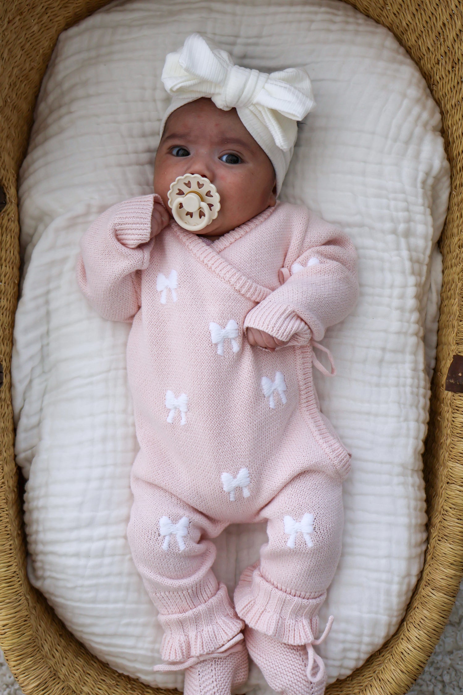 BOW EMBROIDERY LONG KIMONO ROMPER