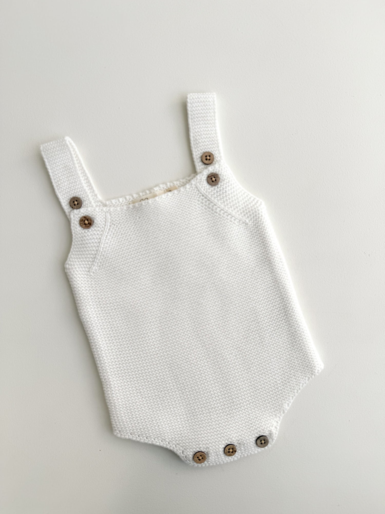 COTTON KNIT SINGLET ROMPER | MILK