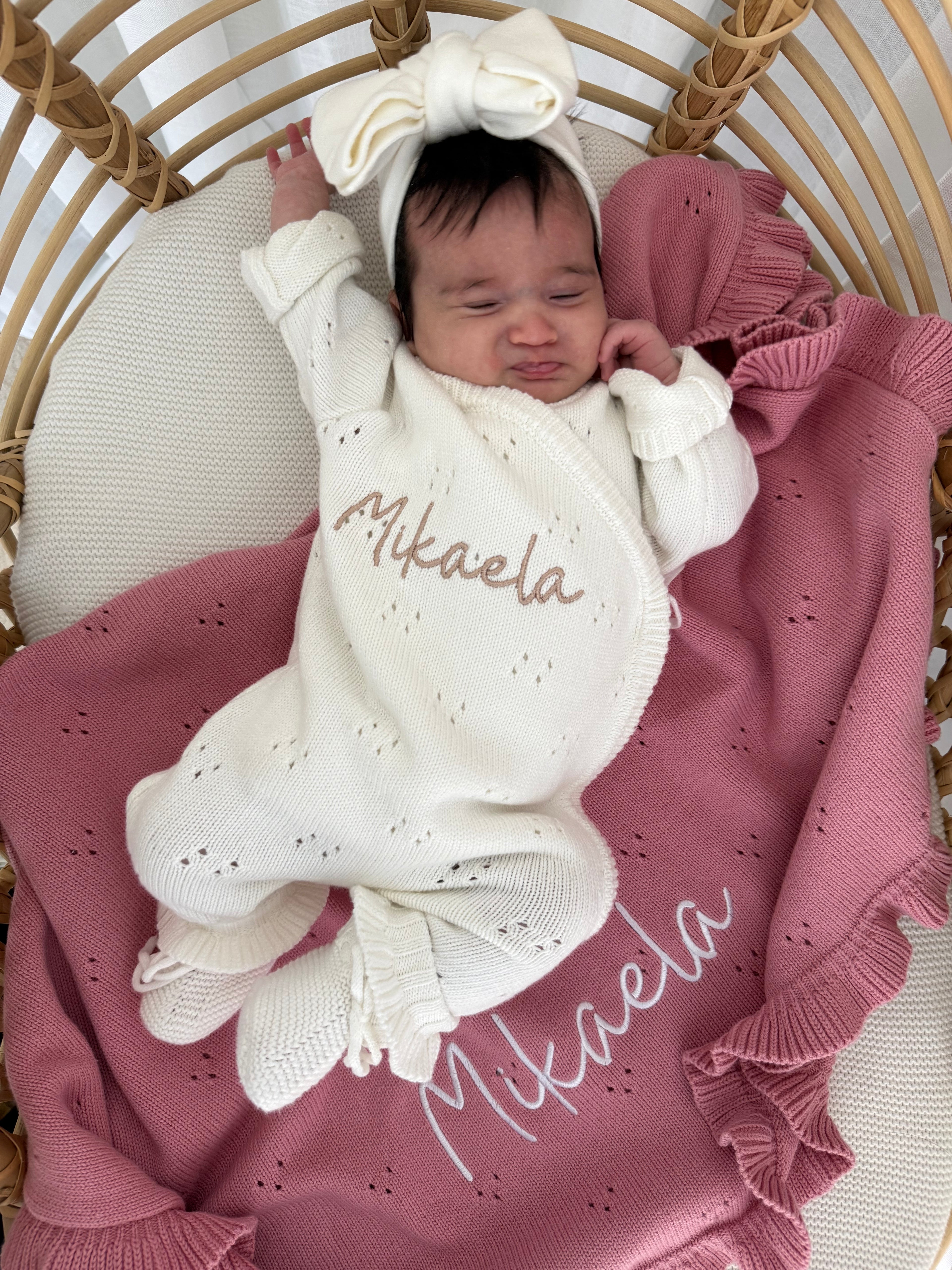 POINTELLE LONG ROMPER | MILK