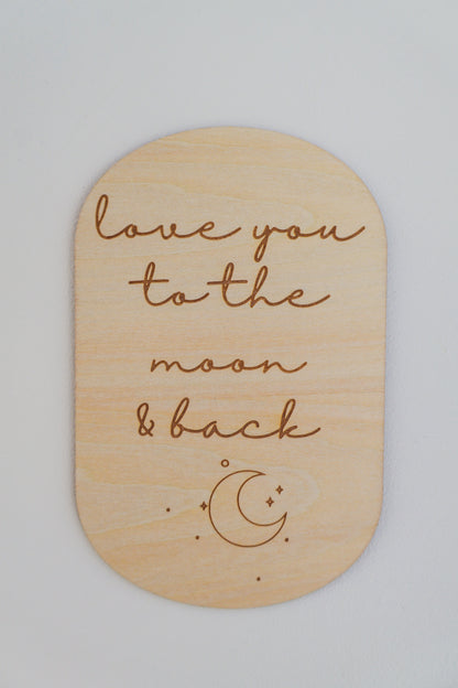 LOVE YOU TO THE MOON | OVAL