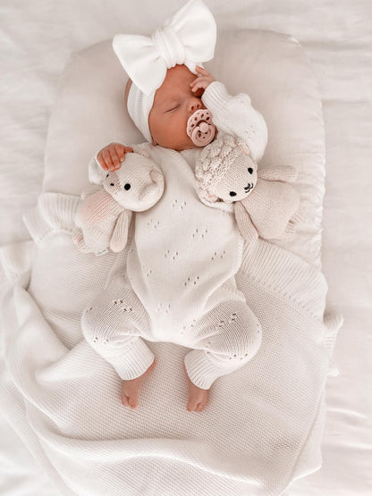 POINTELLE LONG ROMPER | MILK