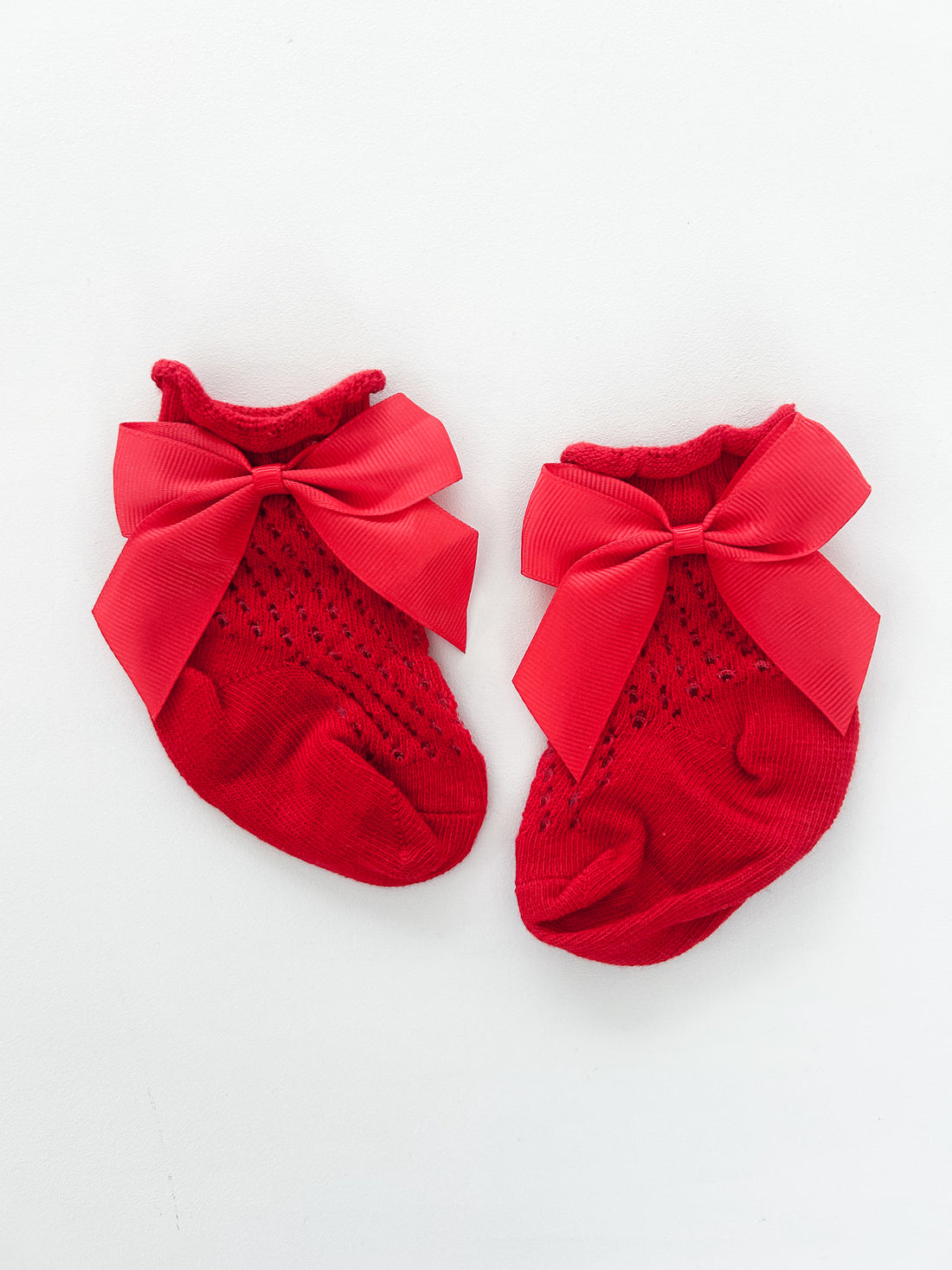 ANKLE BOW SOCKS - RED