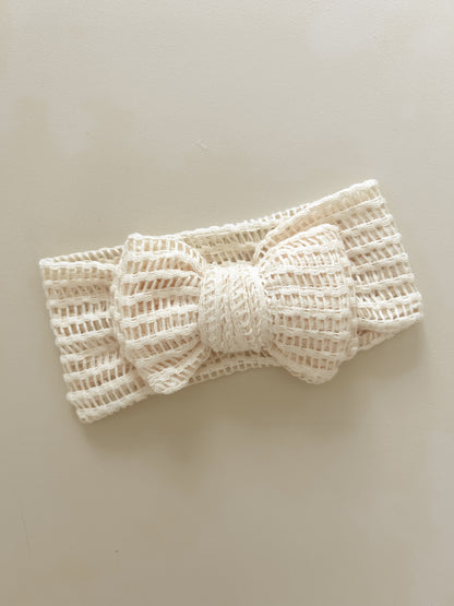 ADELINA KNIT BOW - IVORY