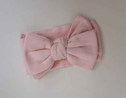 FINE KNIT BOW | BABY PINK
