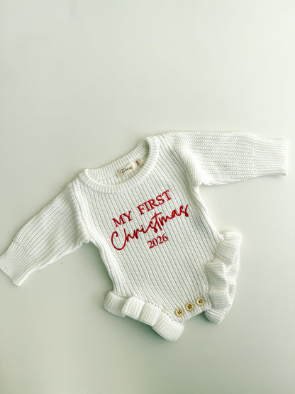 FRILL LEG ROMPER | MY FIRST CHRISTMAS 2026 | MILK