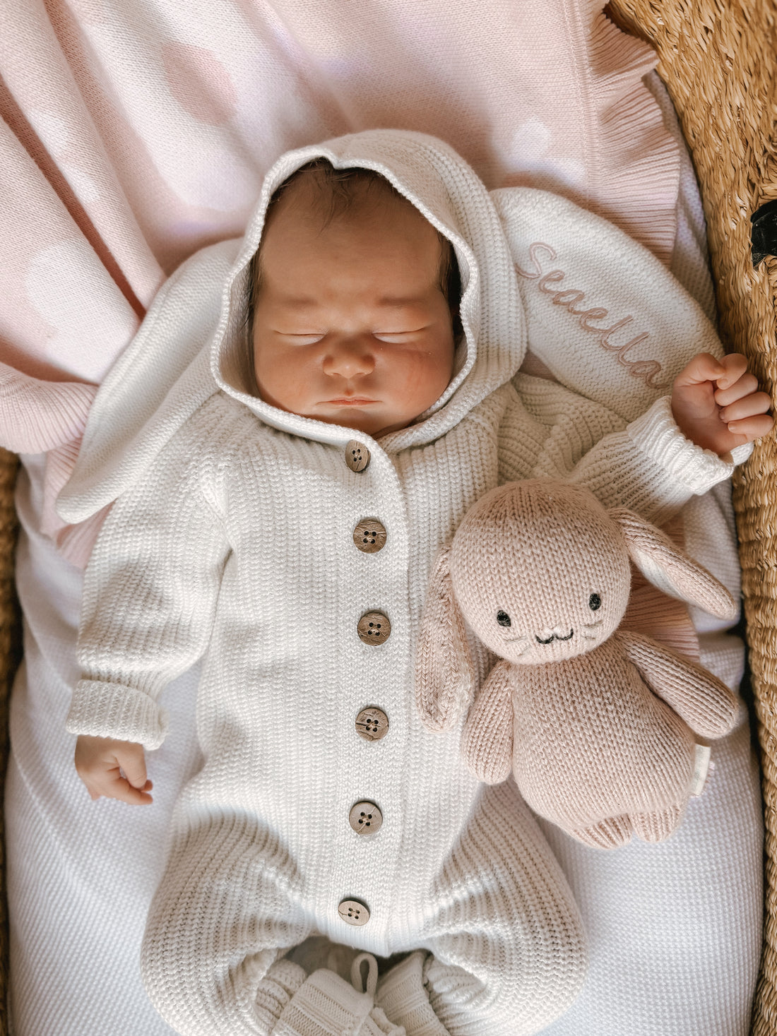 BUNNY HOODED ROMPER | MILK