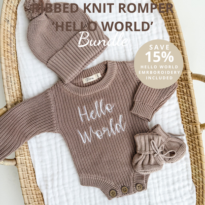 Knit Ribbed Romper Bundle &