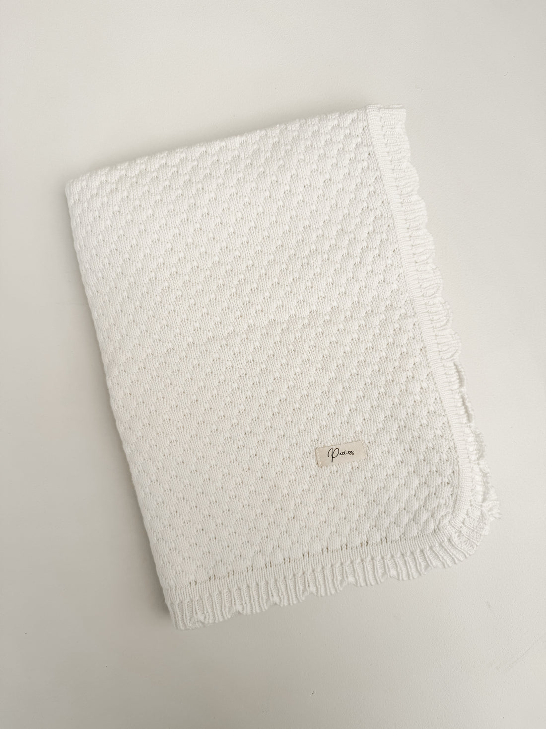 SCALLOP HEIRLOOM BLANKET | MILK