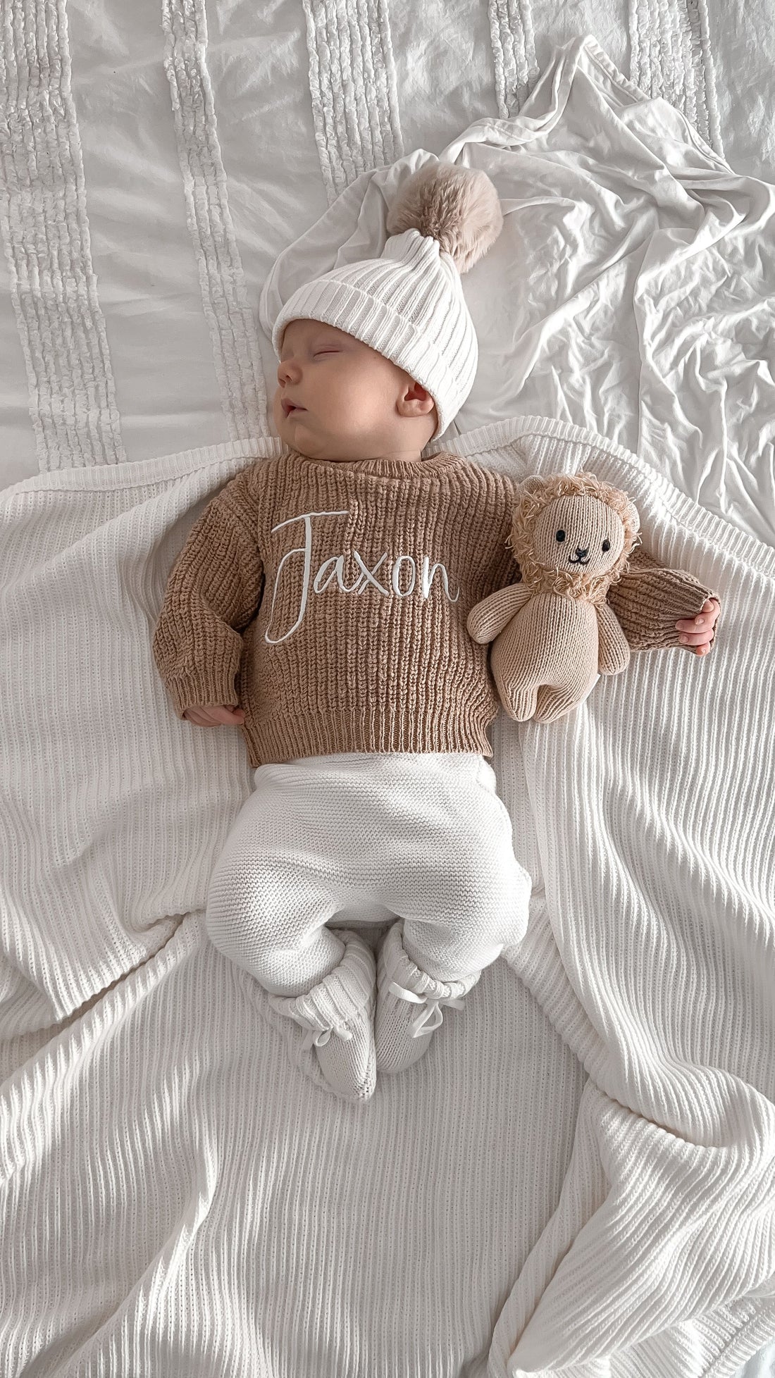 TEXTURED COTTON KNIT JUMPER | BROWN