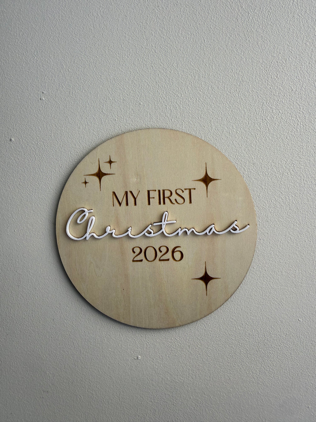 MY FIRST CHRISTMAS PLAQUE - ROUND