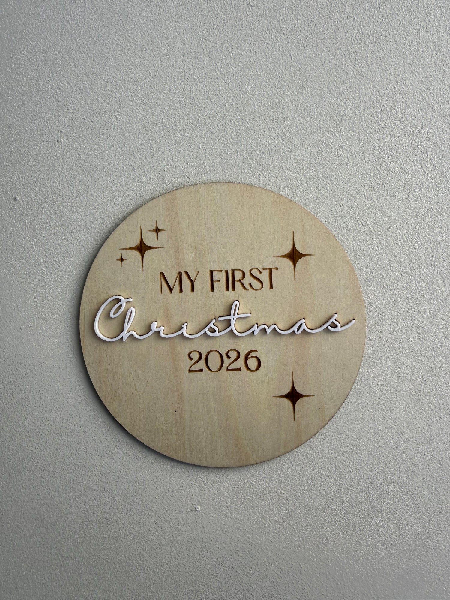 MY FIRST CHRISTMAS PLAQUE - ROUND