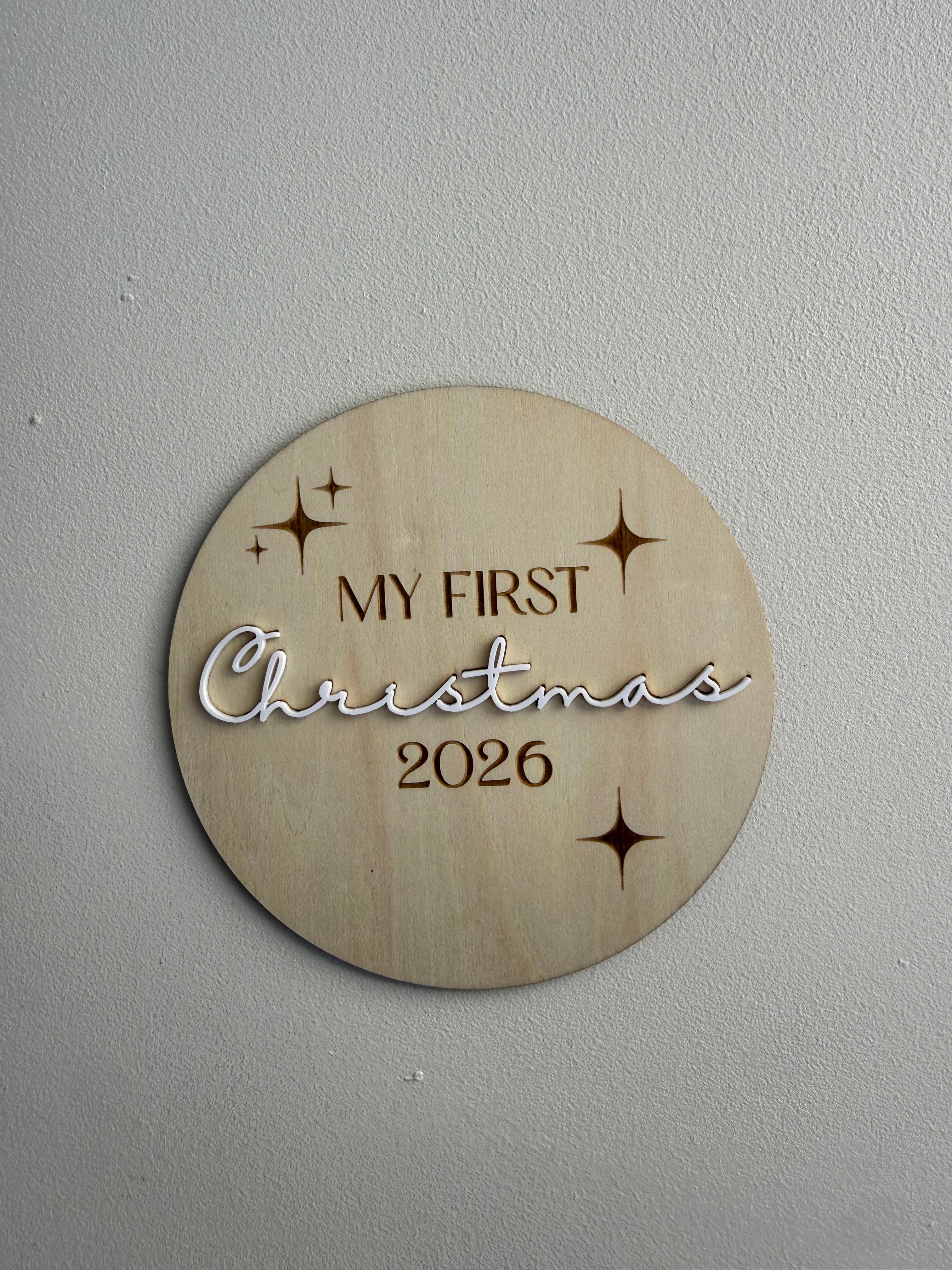 MY FIRST CHRISTMAS PLAQUE - ROUND