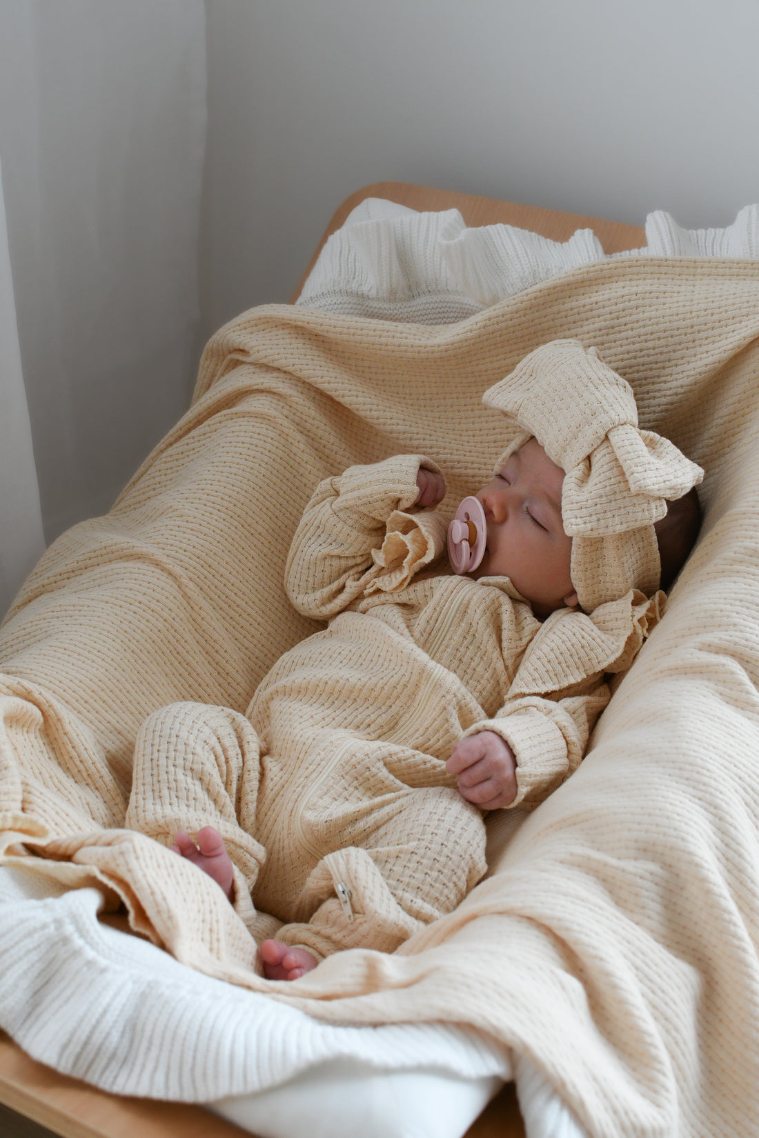 FLUTTER POINTELLE ONESIE | OAT BUTTER