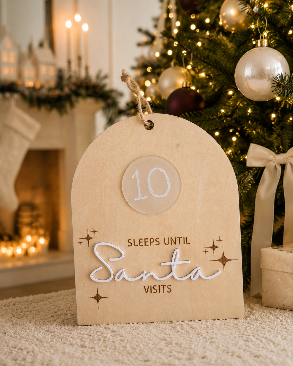 SLEEPS UNTIL SANTA VISTS PLAQUE