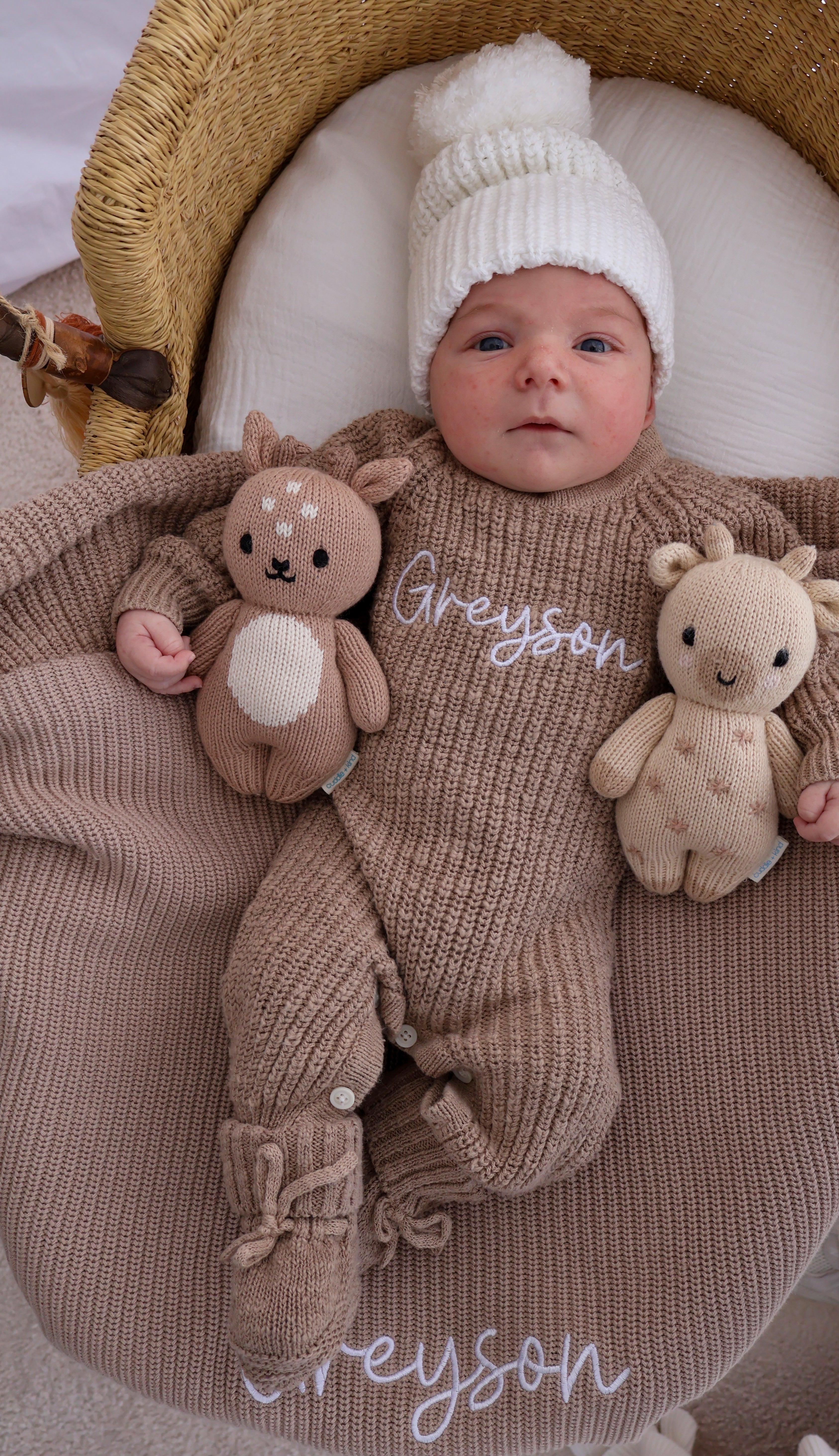LONG TEXTURED COTTON ROMPER | BROWN