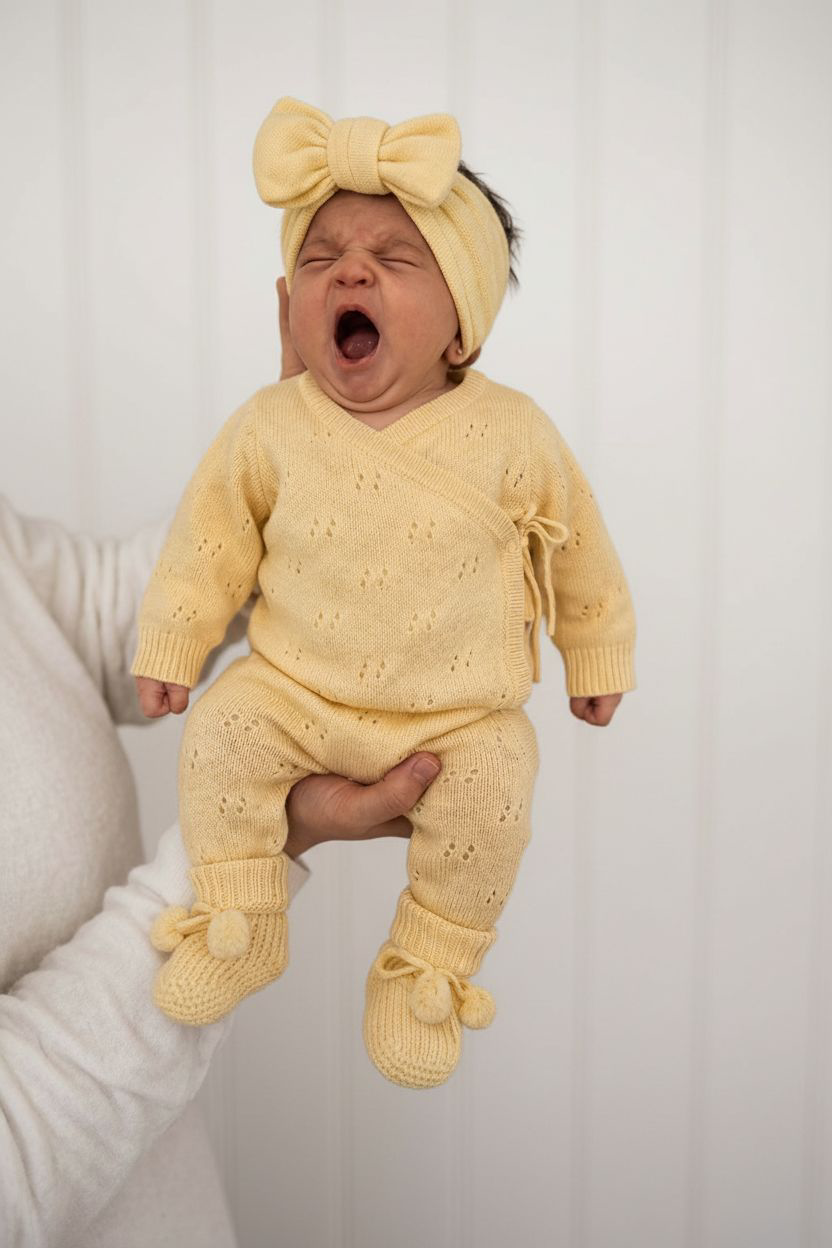 POINTELLE LONG ROMPER | BRIGHT LEMON