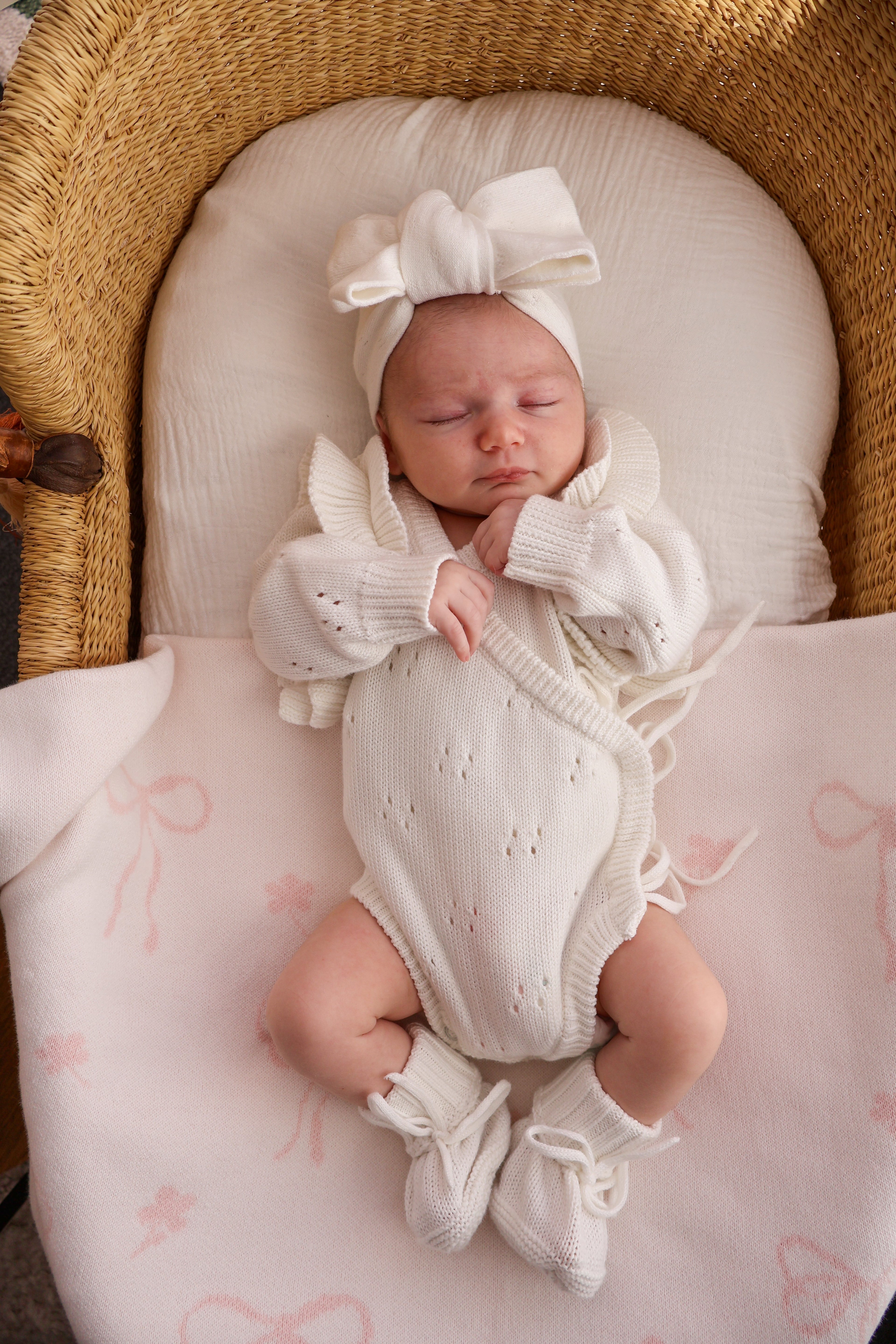 DOUBLE FLUTTER POINTELLE KIMONO BODYSUIT | MILK