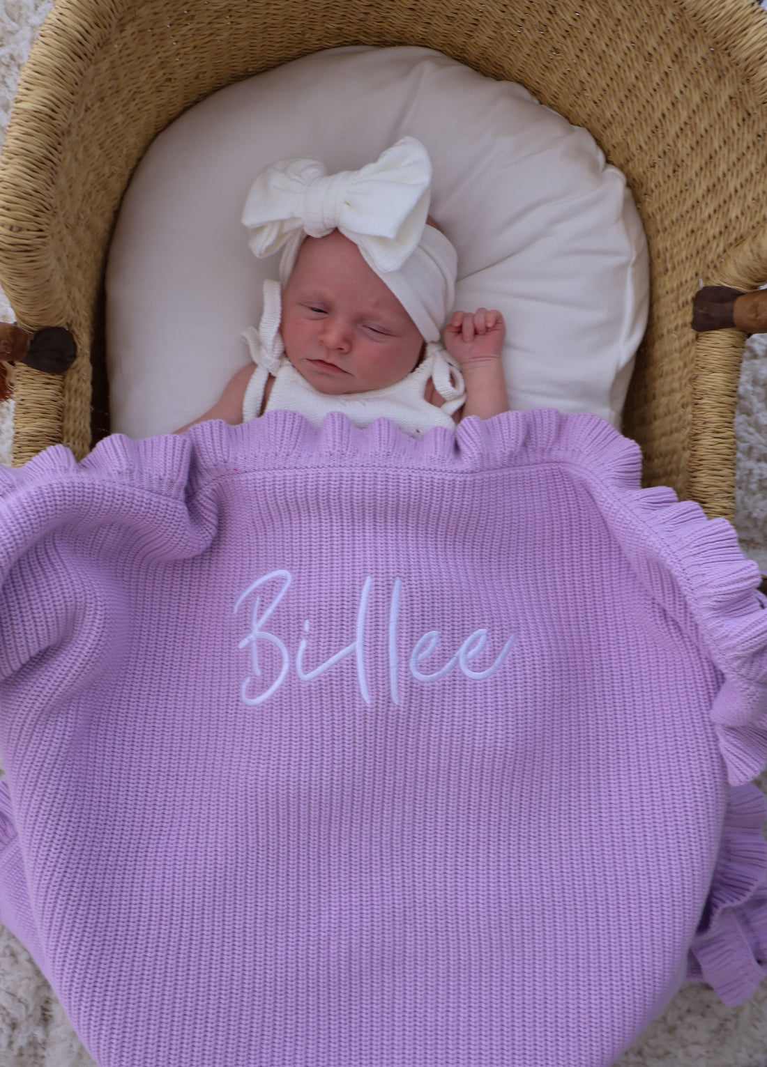 FRILL BABY BLANKET | ORCHID