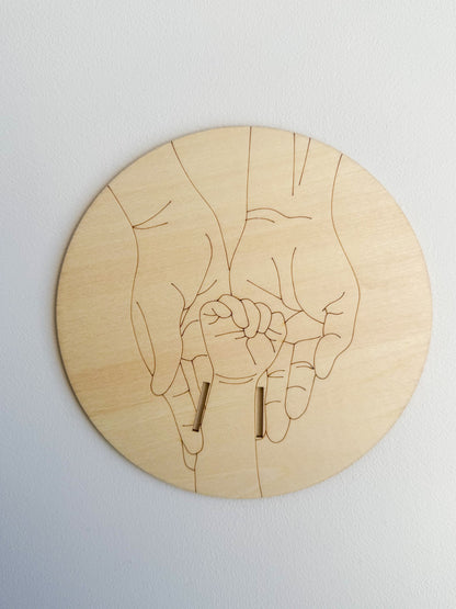 WOODEN BIRTH BAND KEEPSAKE PLAQUE
