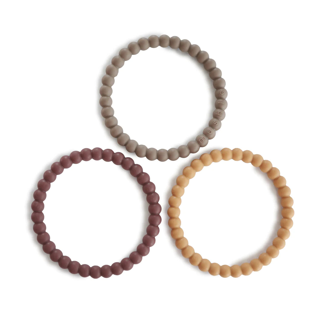 MUSHIE PEARL TEETHER BRACELETS | BERRY.MARIGOLD.KHAKI