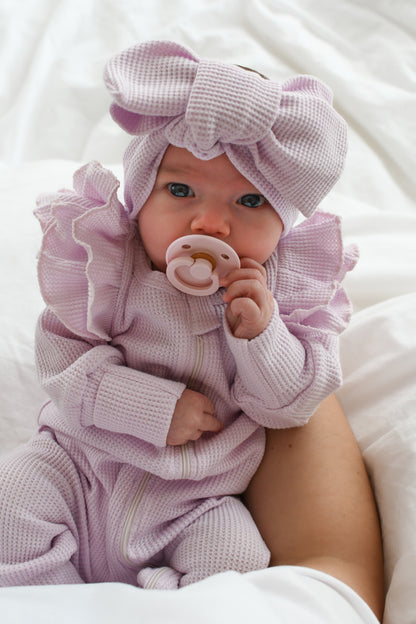 FLUTTER WAFFLE ONESIE | BRIGHT VIOLET