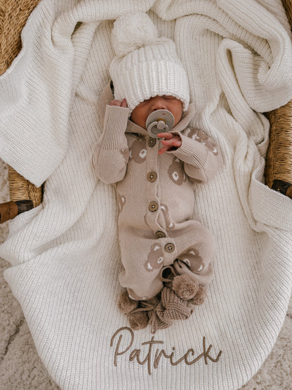 HOODED TEDDY ROMPER