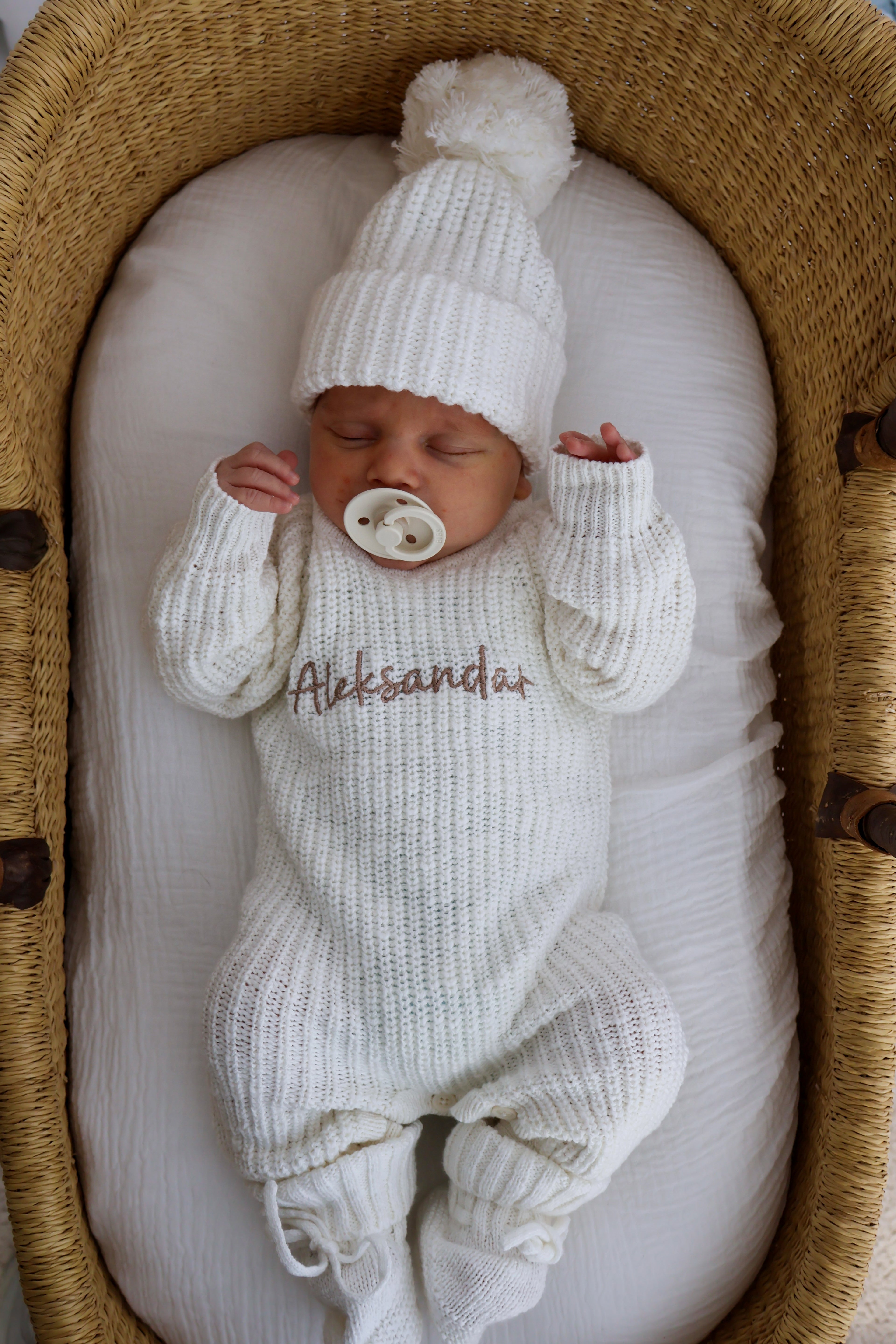 LONG TEXTURED COTTON ROMPER | SNOW