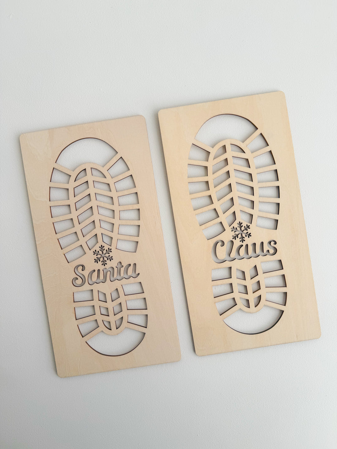 SANTA CLAUSE BOOT FOOTPRINT STENCIL