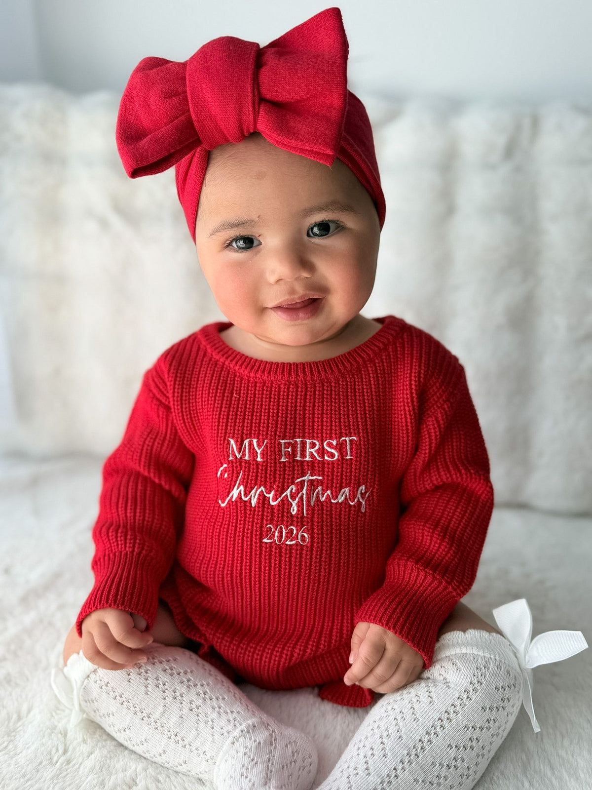 FRILL LEG ROMPER | MY FIRST CHRISTMAS 2026 | RED