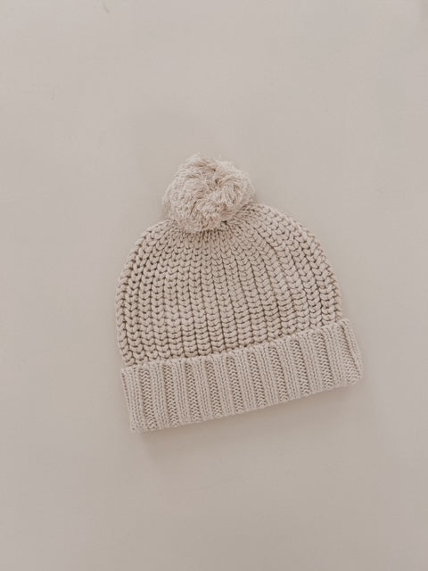 CHUNKY KNIT BEANIE | LATTE