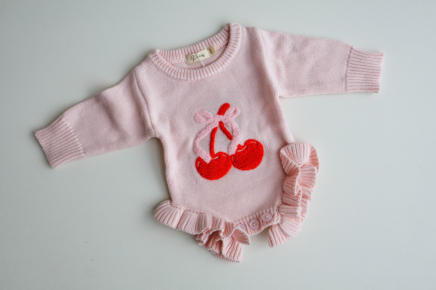 CHERRY BOW FRILL ROMPER