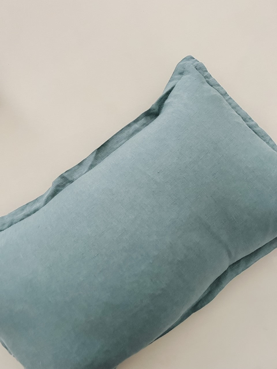 PERSONALISED LINEN CUSHION | DUCK EGG BLUE