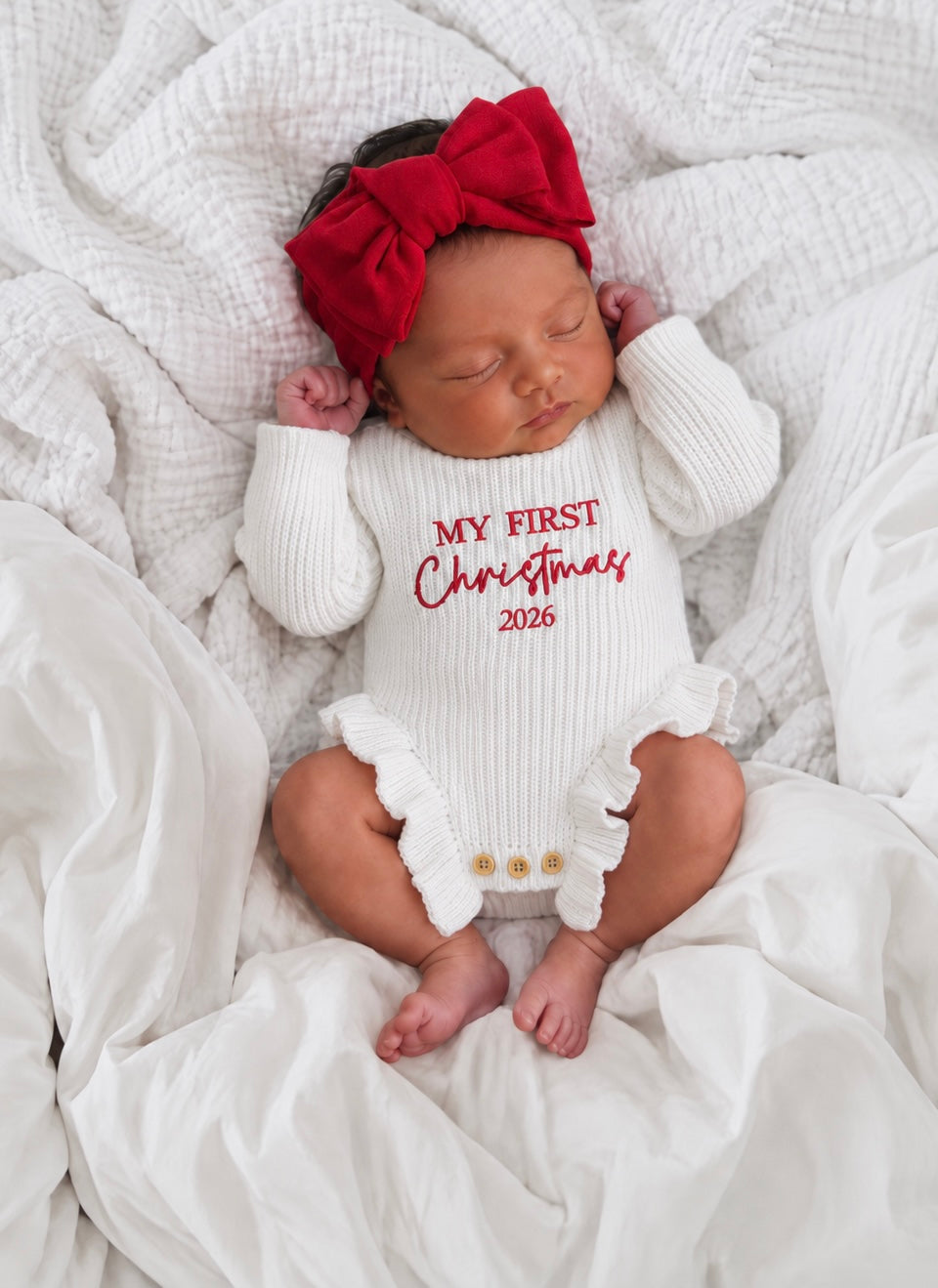FRILL LEG ROMPER | MY FIRST CHRISTMAS 2026 | MILK