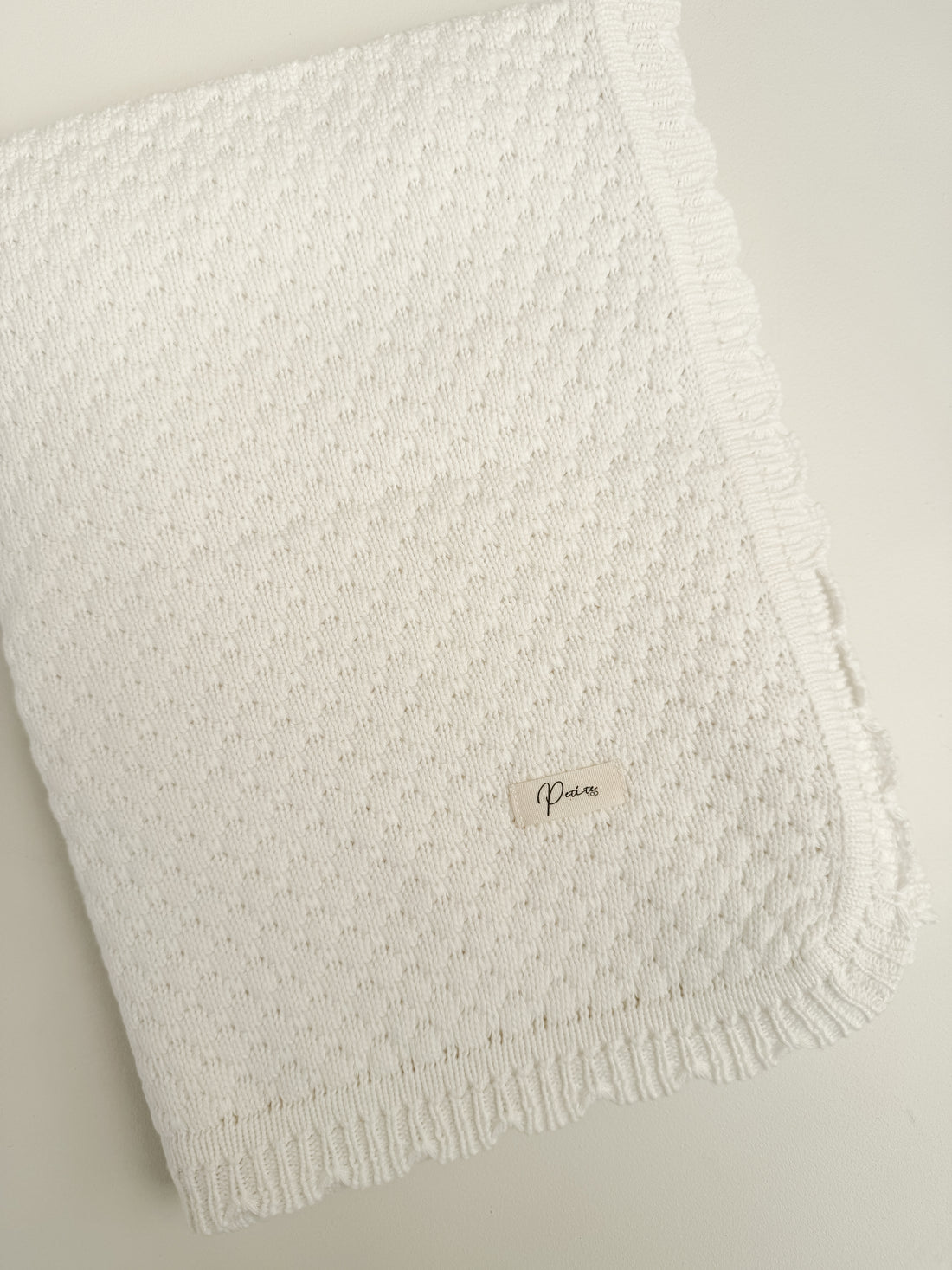 SCALLOP HEIRLOOM BLANKET | MILK