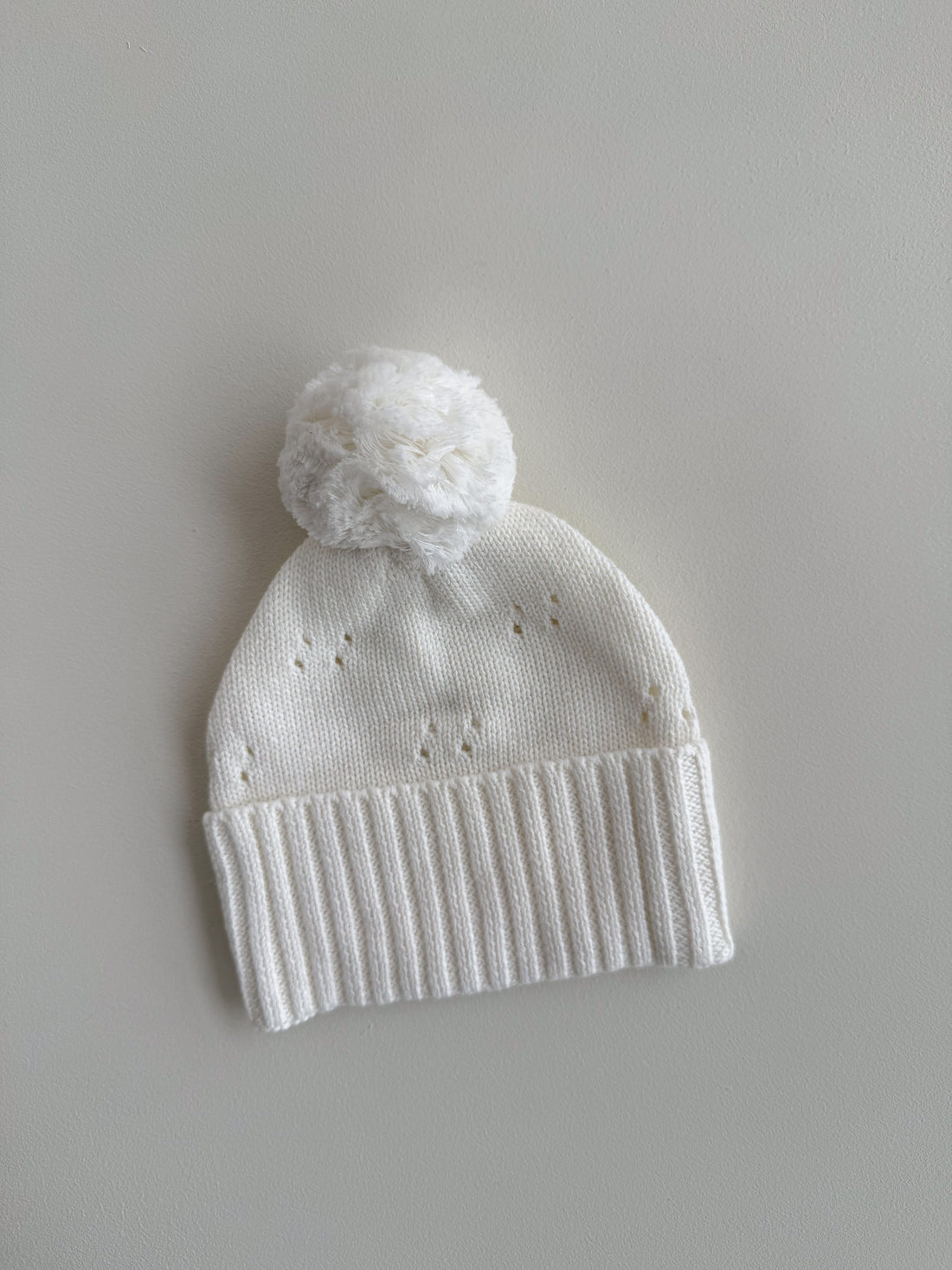 POINTELLE KNIT BEANIE | MILK