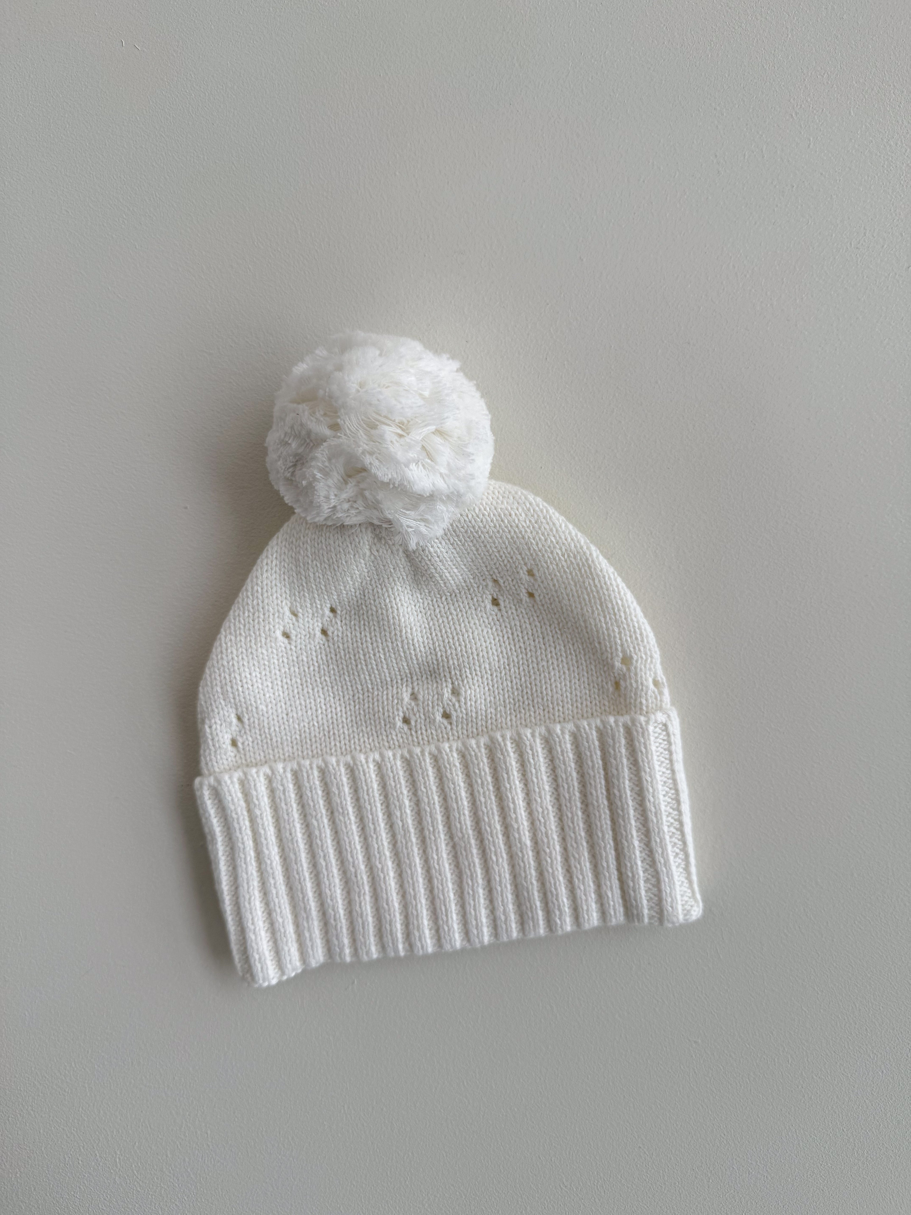POINTELLE KNIT BEANIE | MILK