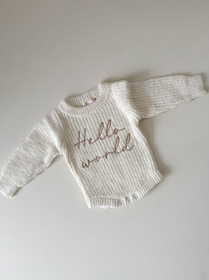 HELLO WORLD TEXTURED ROMPER | SNOW