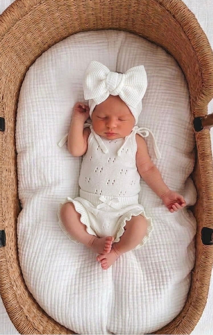 POINTELLE FRILL SET | MILK