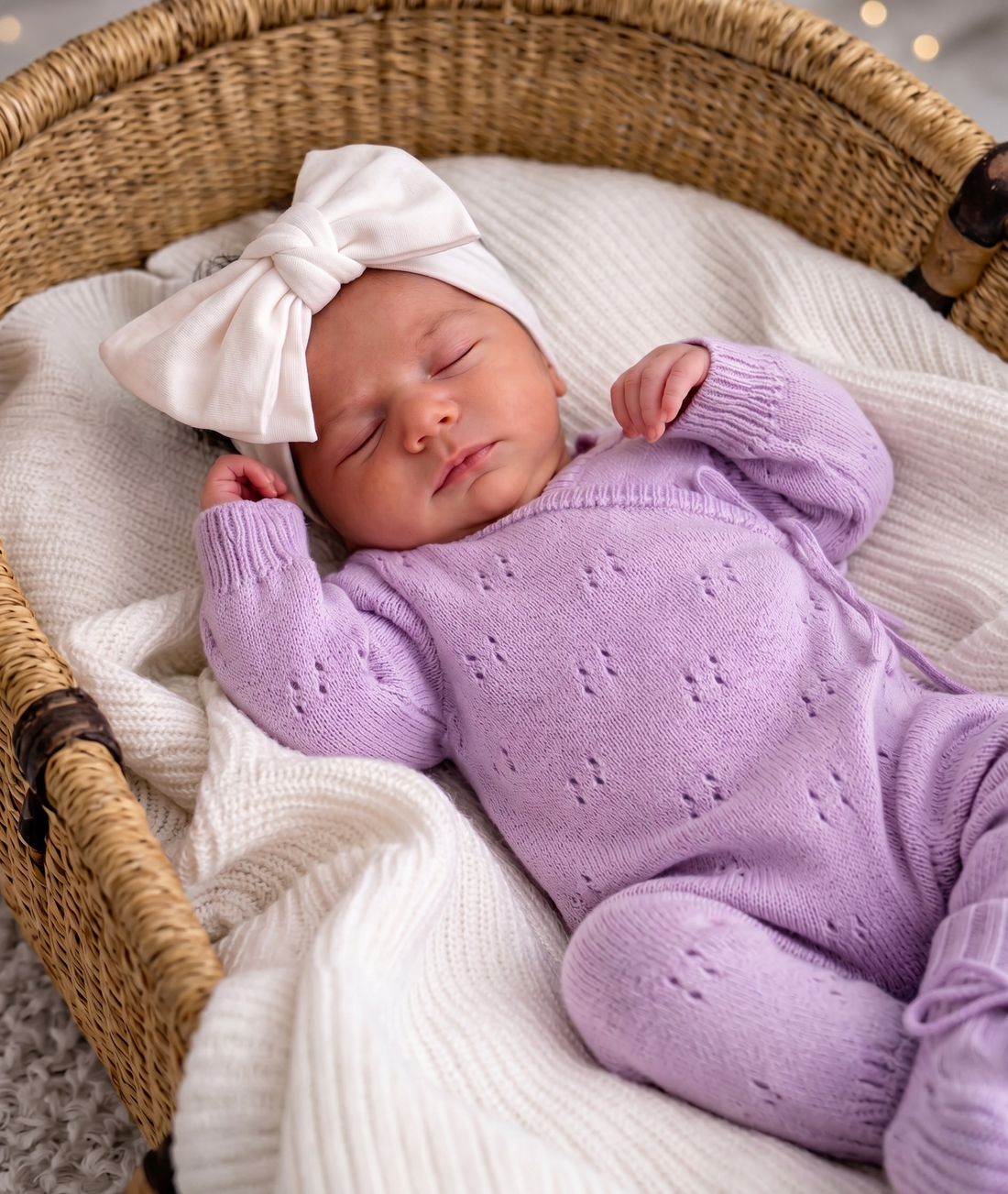 POINTELLE LONG ROMPER | ORCHID