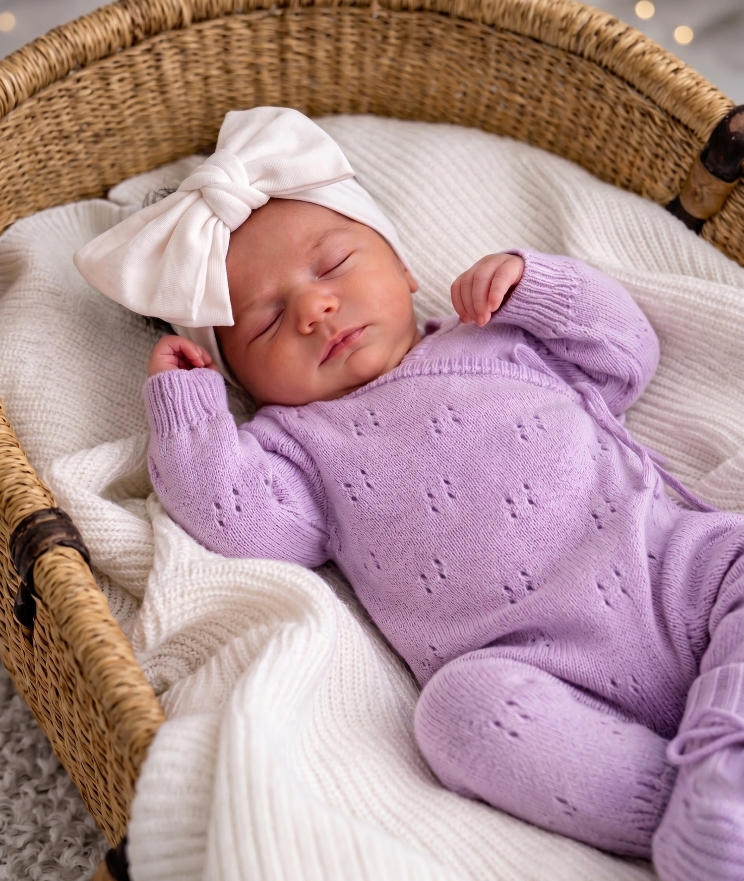 POINTELLE LONG ROMPER | ORCHID