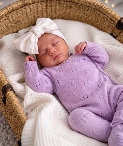 POINTELLE LONG ROMPER | ORCHID