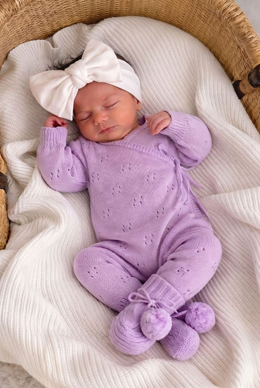POINTELLE LONG ROMPER | ORCHID
