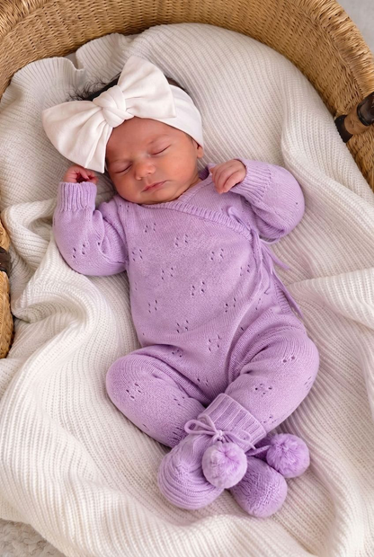 POINTELLE LONG ROMPER | ORCHID