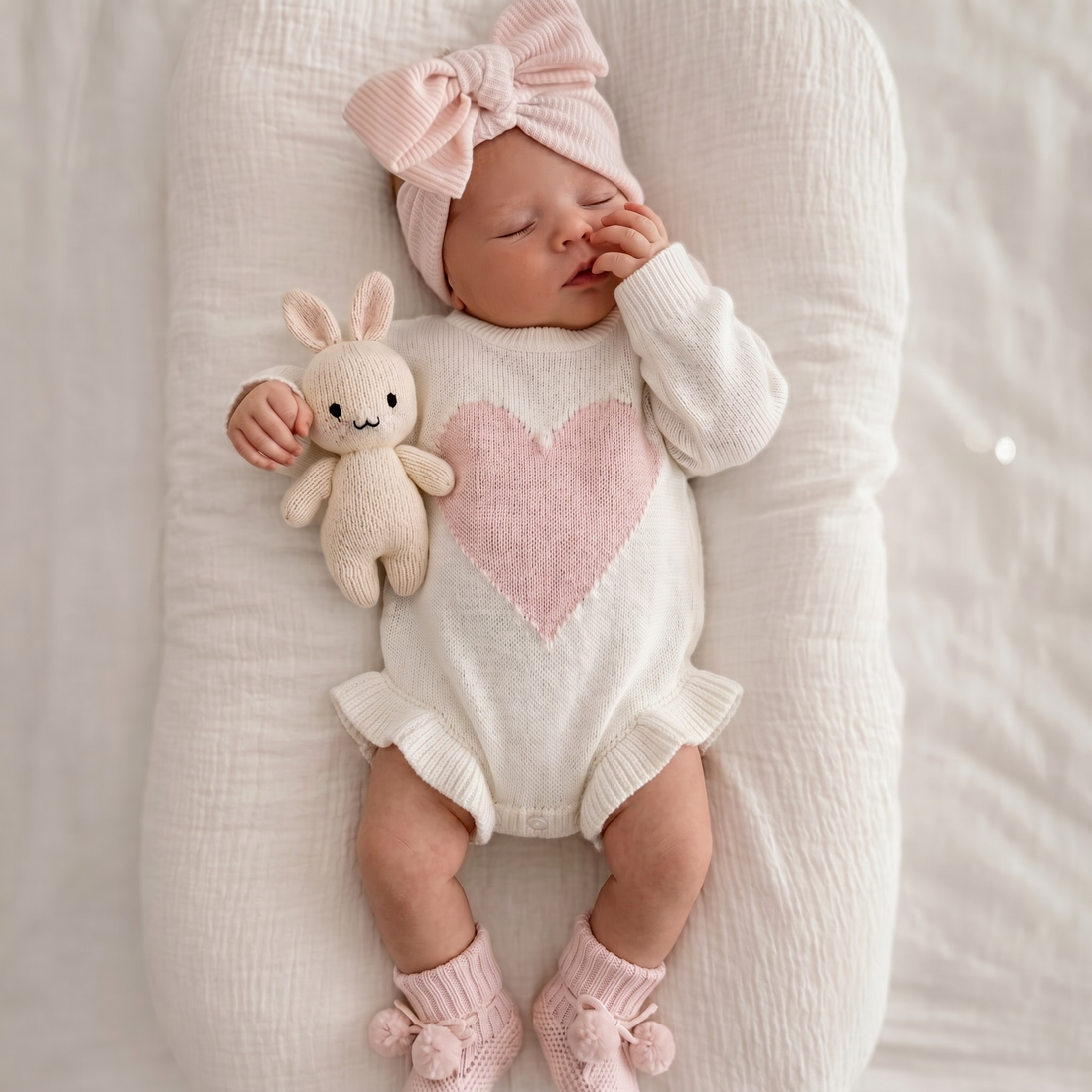 PINK HEART FRILL LEG ROMPER